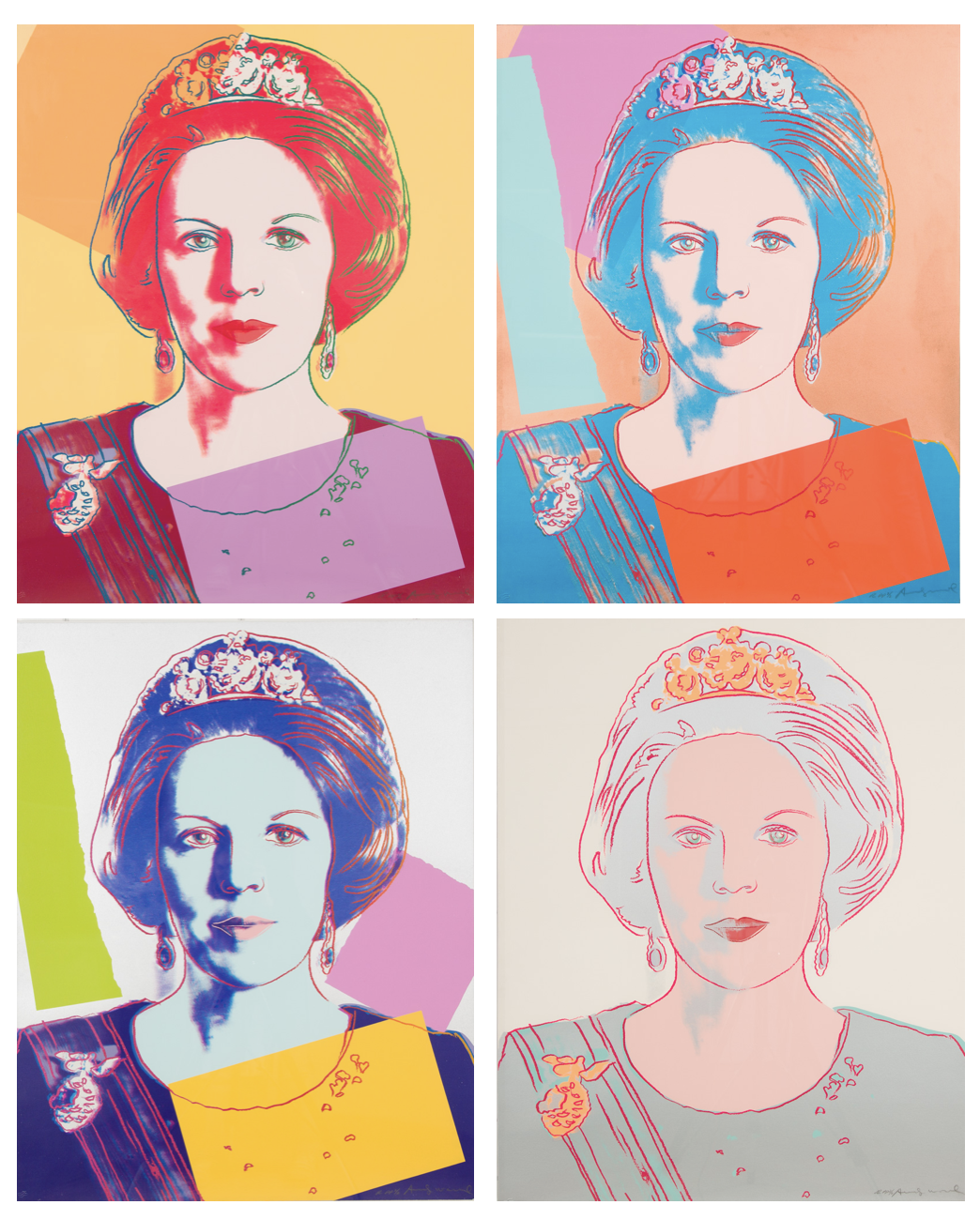 Andy Warhol-Full set Queen Beatrix Of The Netherlands-1985