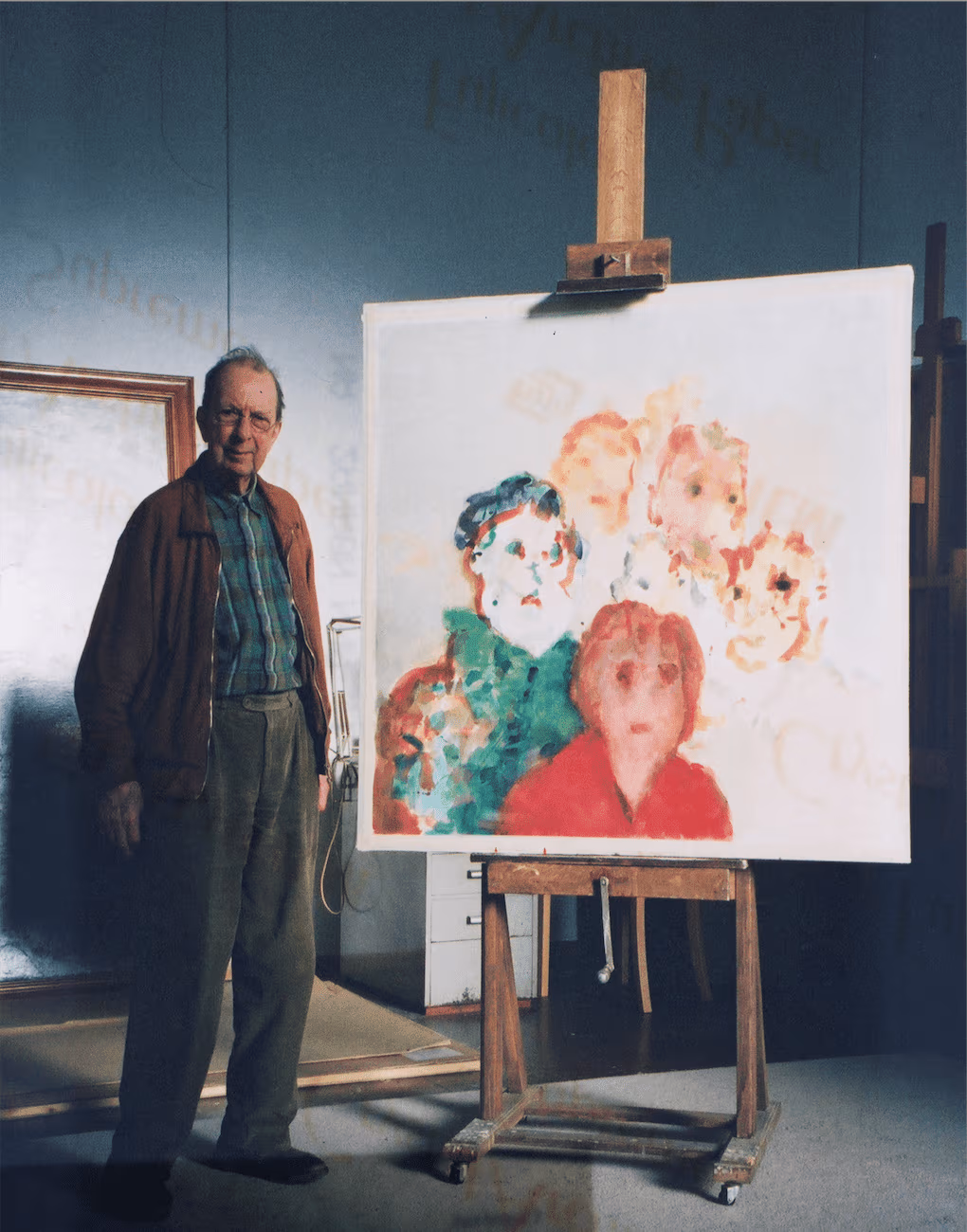 Nico Delaive visiting Constant at studio Wittenburg in Amsterdam, 2002