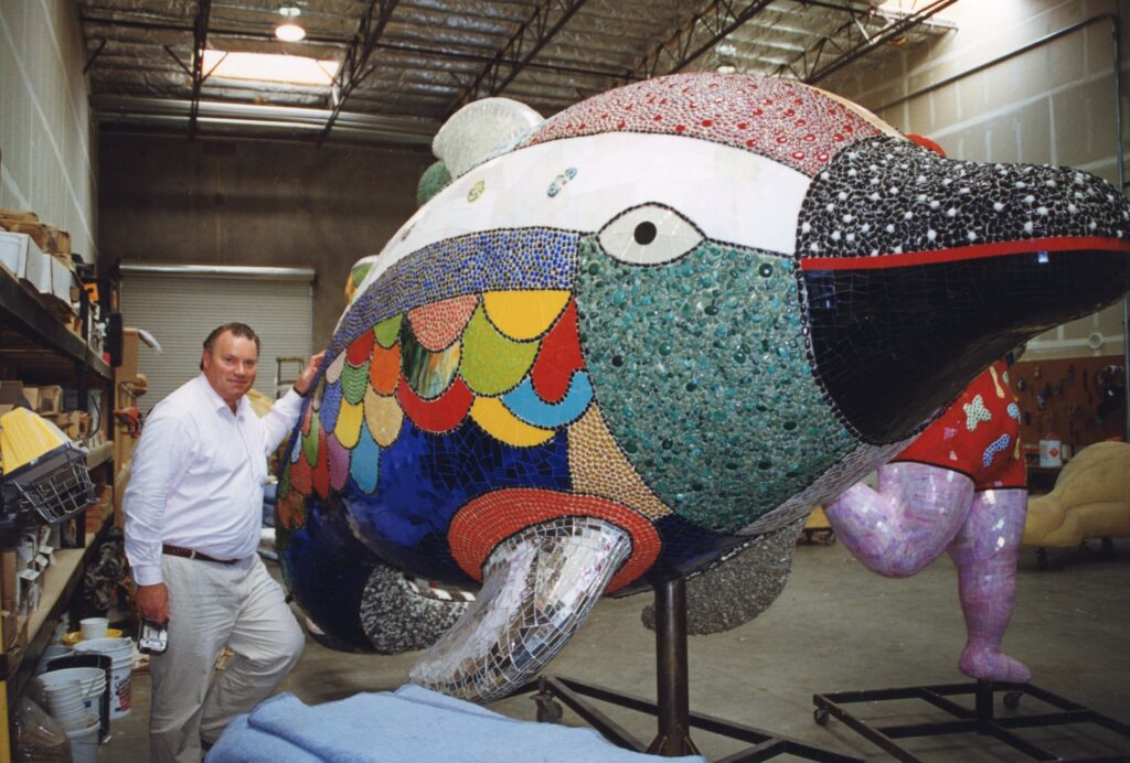 Nico Delaive-visiting studio Dolphin-1998