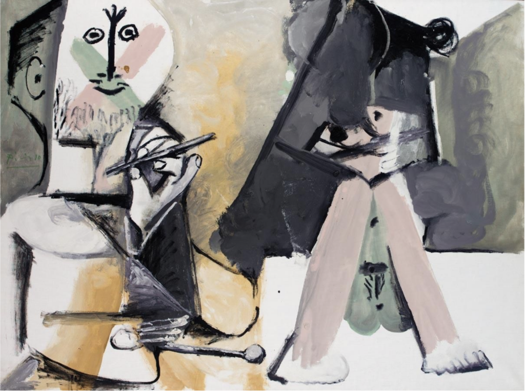 Pablo Picasso-LE PEINTRE ET SON MODÈLE-1964